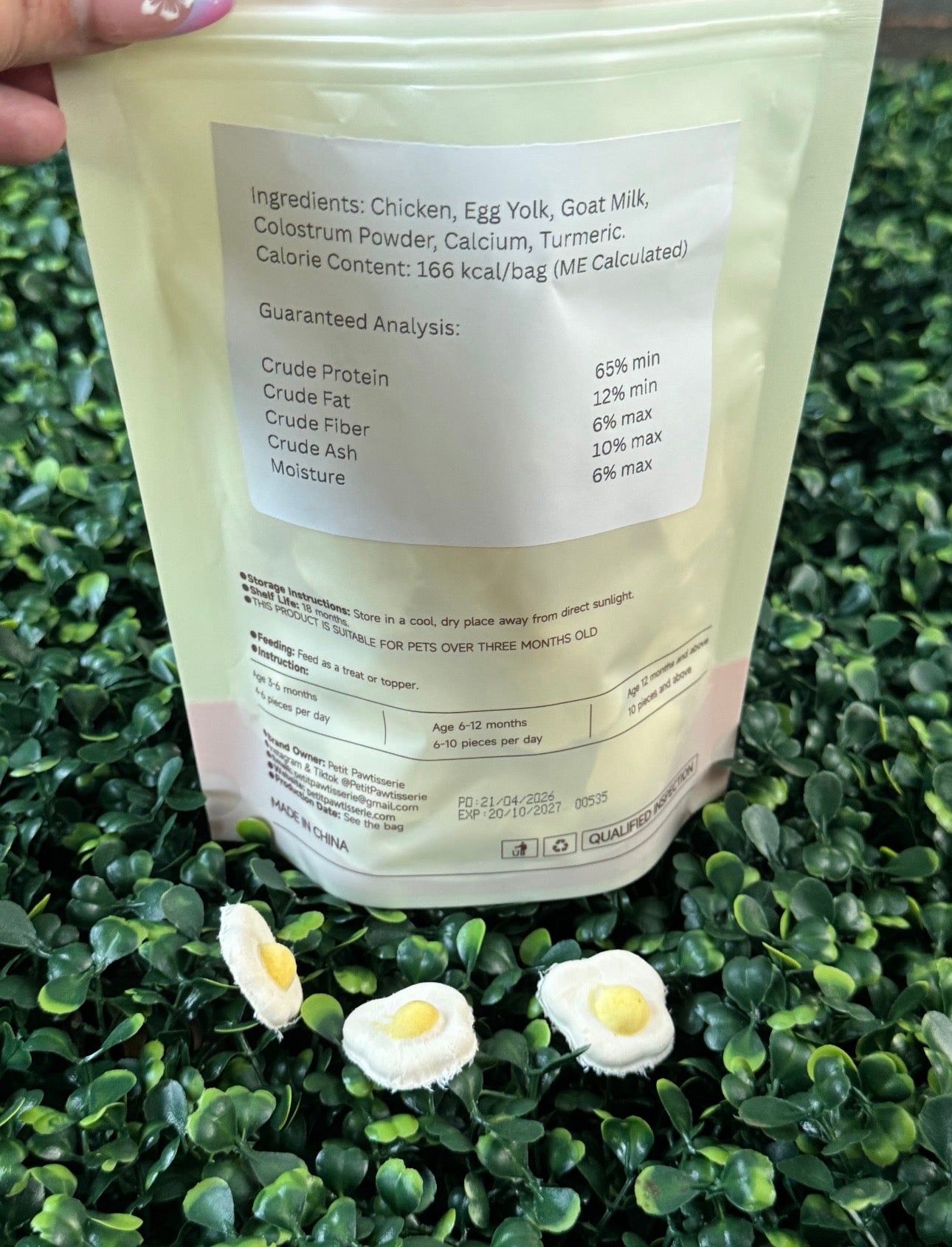 freeze dried chicken egg treats